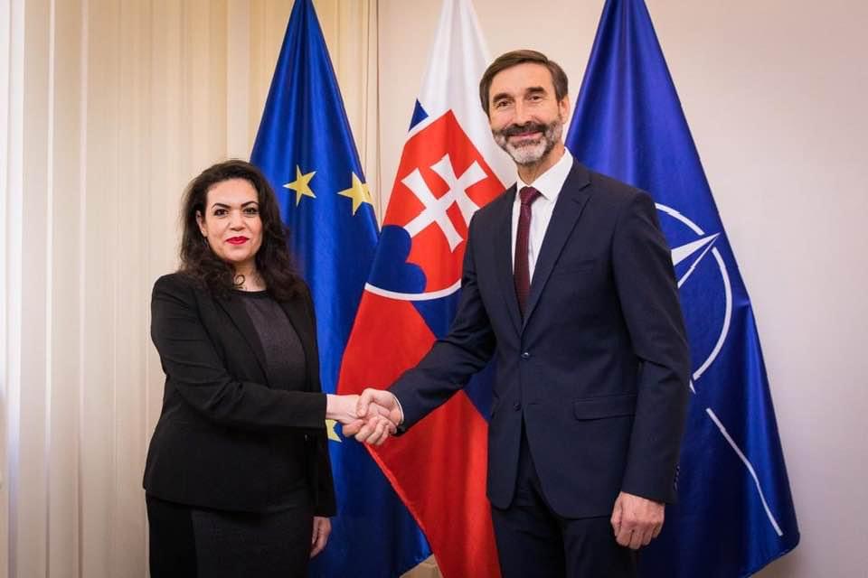 Her Excellency Ambassador Safa Khaldi met with His Excellency the Slovak Foreign Mini